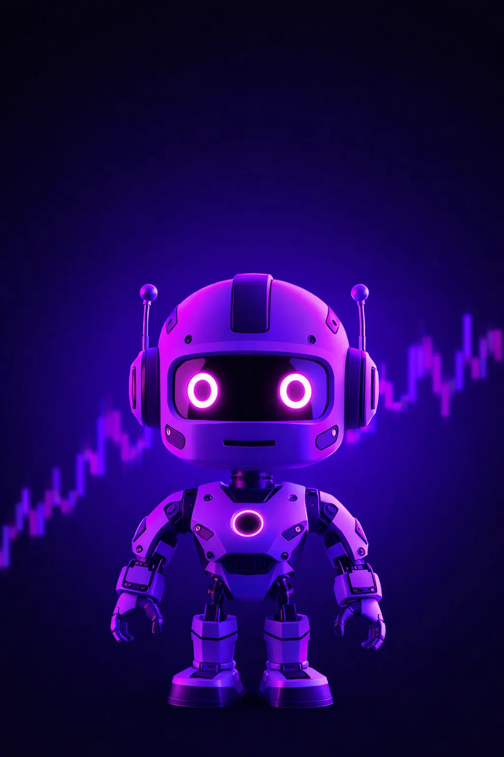 A robot arm working a trading desk — Big Move Algo signals executed automatically.